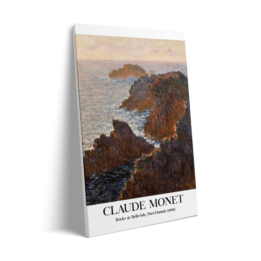 rocks-at-belle-ile-port-domois-1886-claude-monet canvas art - Shop art for home decor