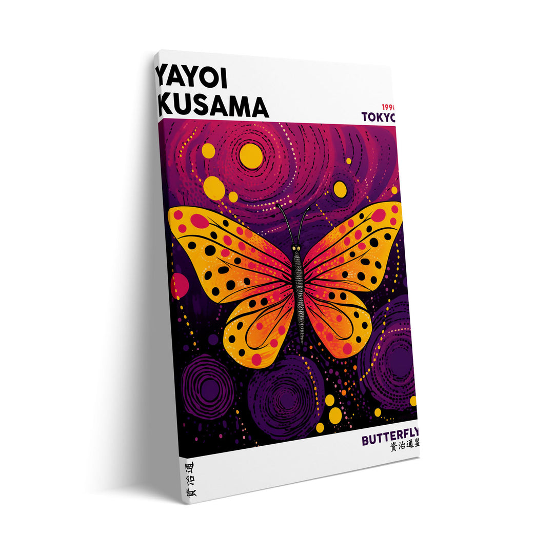 butterfly-yayoi-kusama canvas art - Shop art for home decor