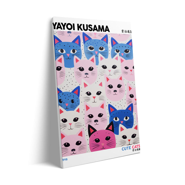 cute-cats-yayoi-kusama canvas art - Shop art for home decor