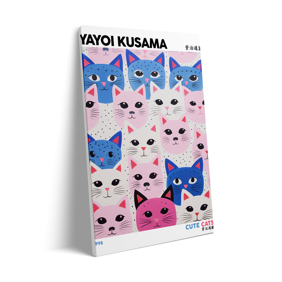 cute-cats-yayoi-kusama canvas art - Shop art for home decor