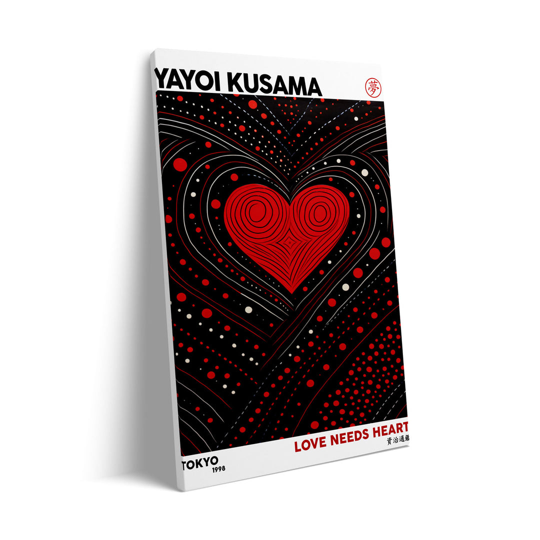 love-needs-heart-yayoi-kusama canvas art - Shop art for home decor