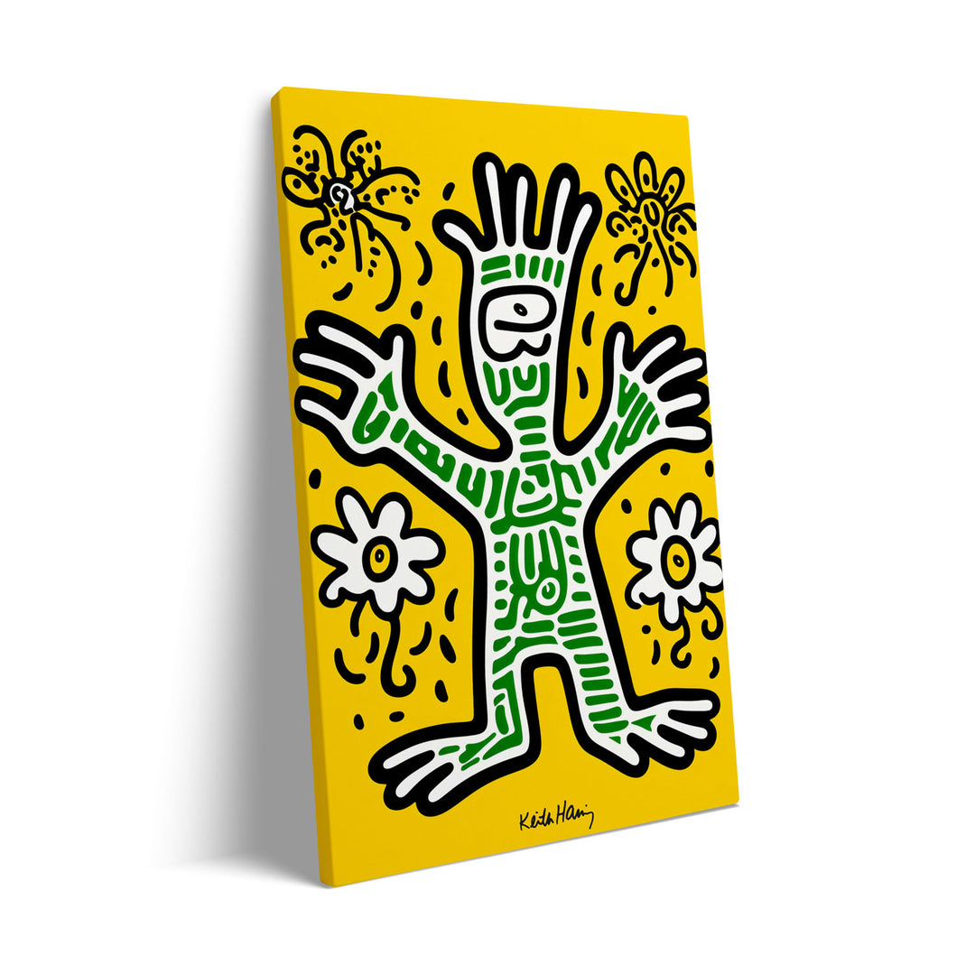 the-green-man-keith-haring canvas art - Shop art for home decor