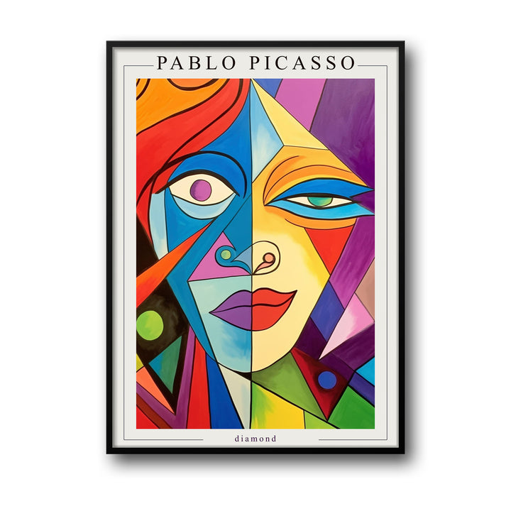 Unique diamond-pablo-picasso- Beautiful framed art print available at Raremango