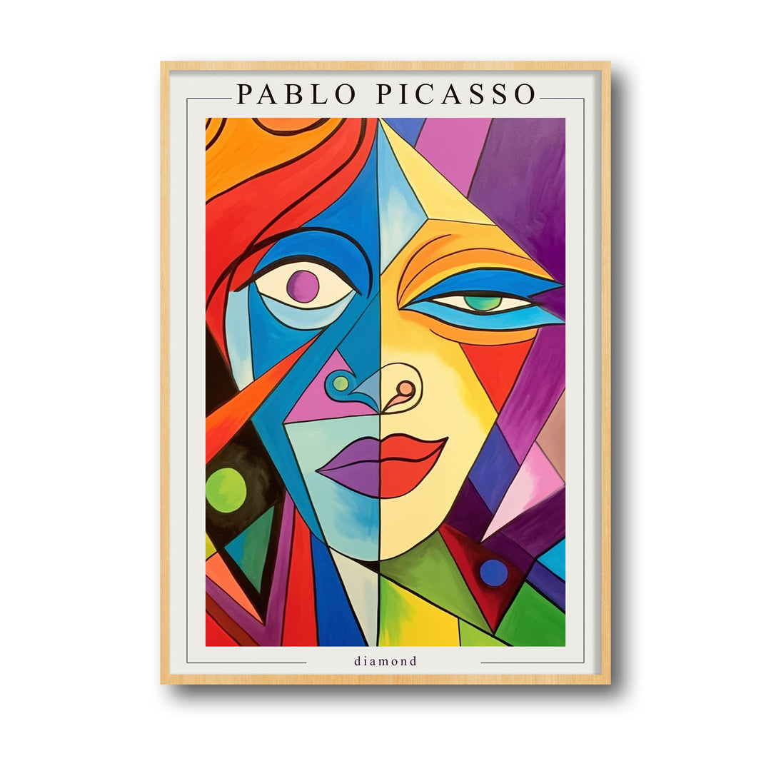 Unique diamond-pablo-picasso- Beautiful framed art print available at Raremango