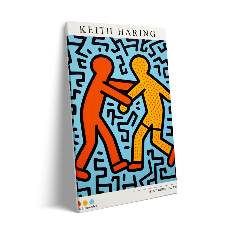 best-buddies-keith-haring canvas art - Shop art for home decor