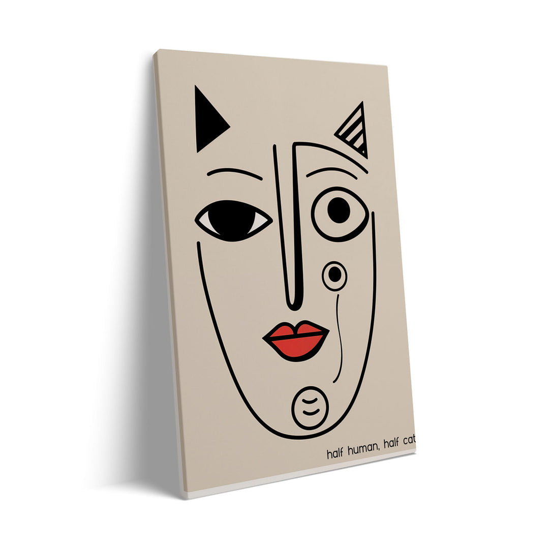 half-human-half-cat canvas art - Shop art for home decor