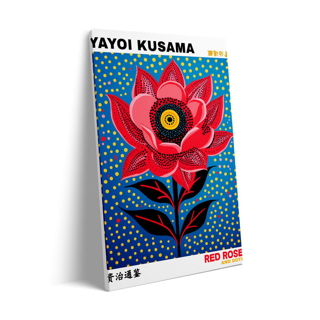 red-rose-yayoi-kusama canvas art - Shop art for home decor