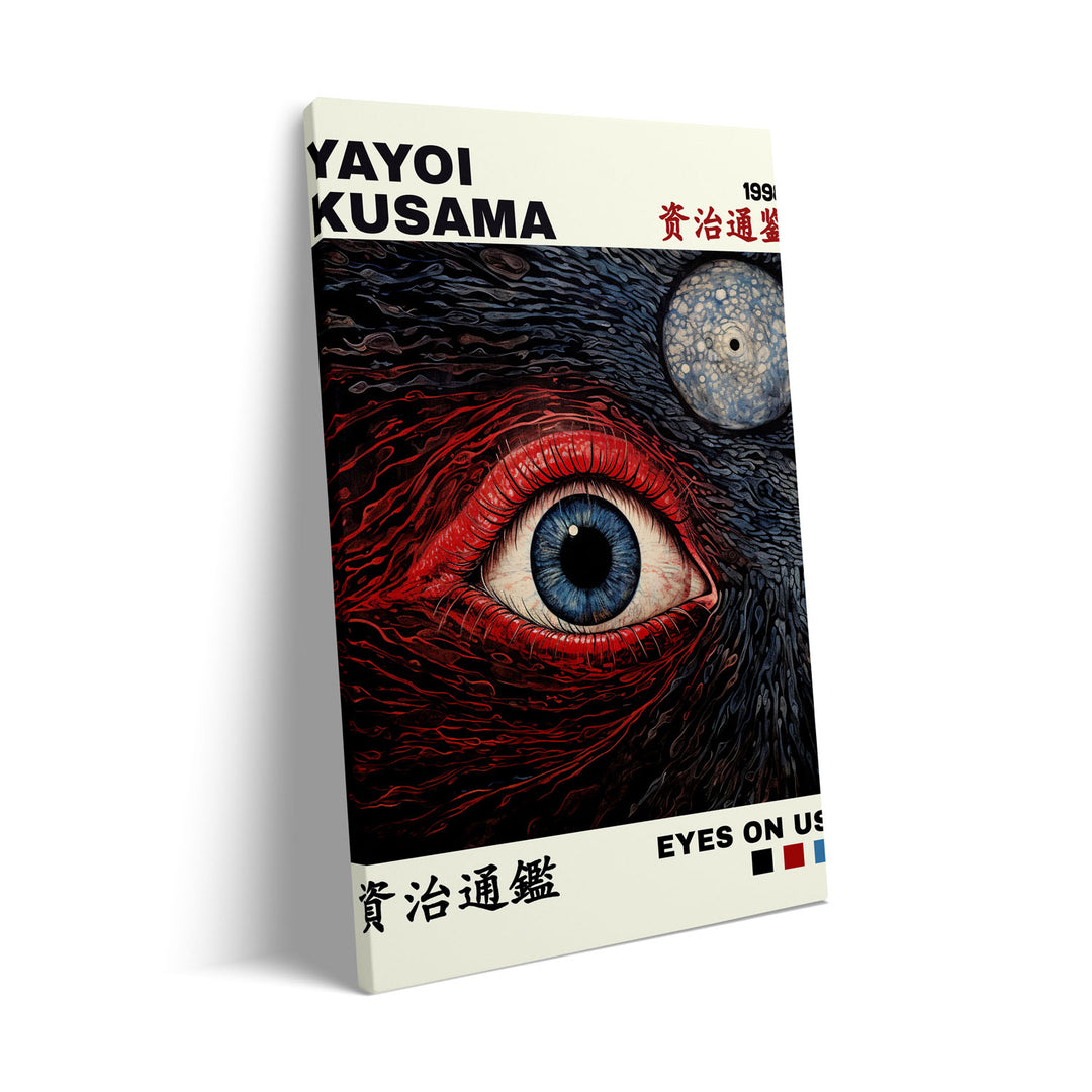 eyes-on-us-yayoi-kusama canvas art - Shop art for home decor