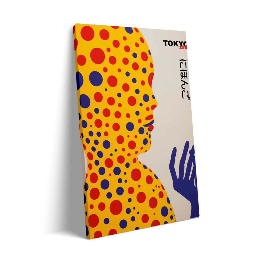 dotted-portrait-yayoi-kusama canvas art - Shop art for home decor