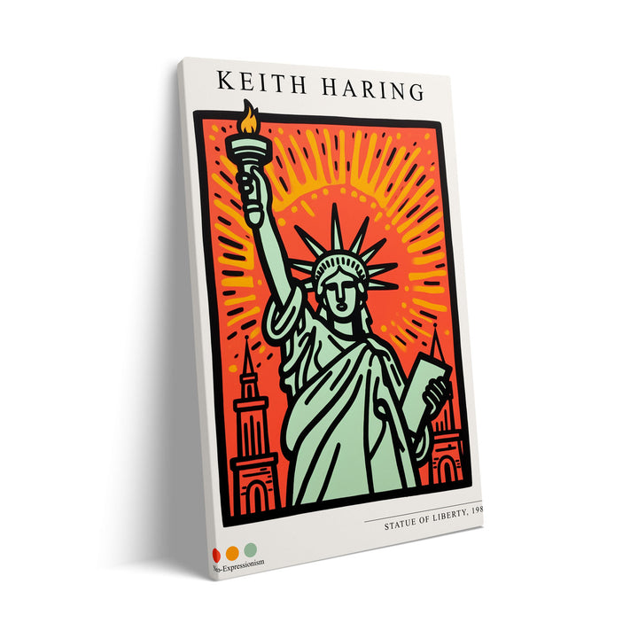 the-staue-of-liberty-keith-haring canvas art - Shop art for home decor