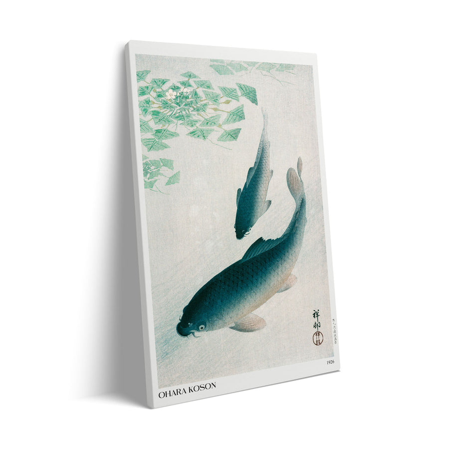 blue-carps-ohara-koson canvas art - Shop art for home decor