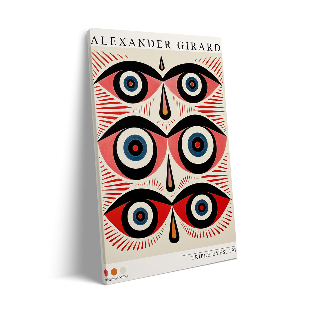 triple-eyes-alexander-girard canvas art - Shop art for home decor