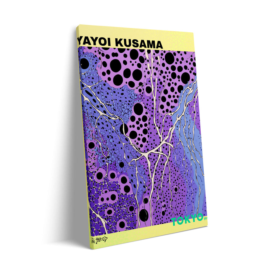 Unique purple-networks-yayoi-kusama- Beautiful framed art print available at Raremango