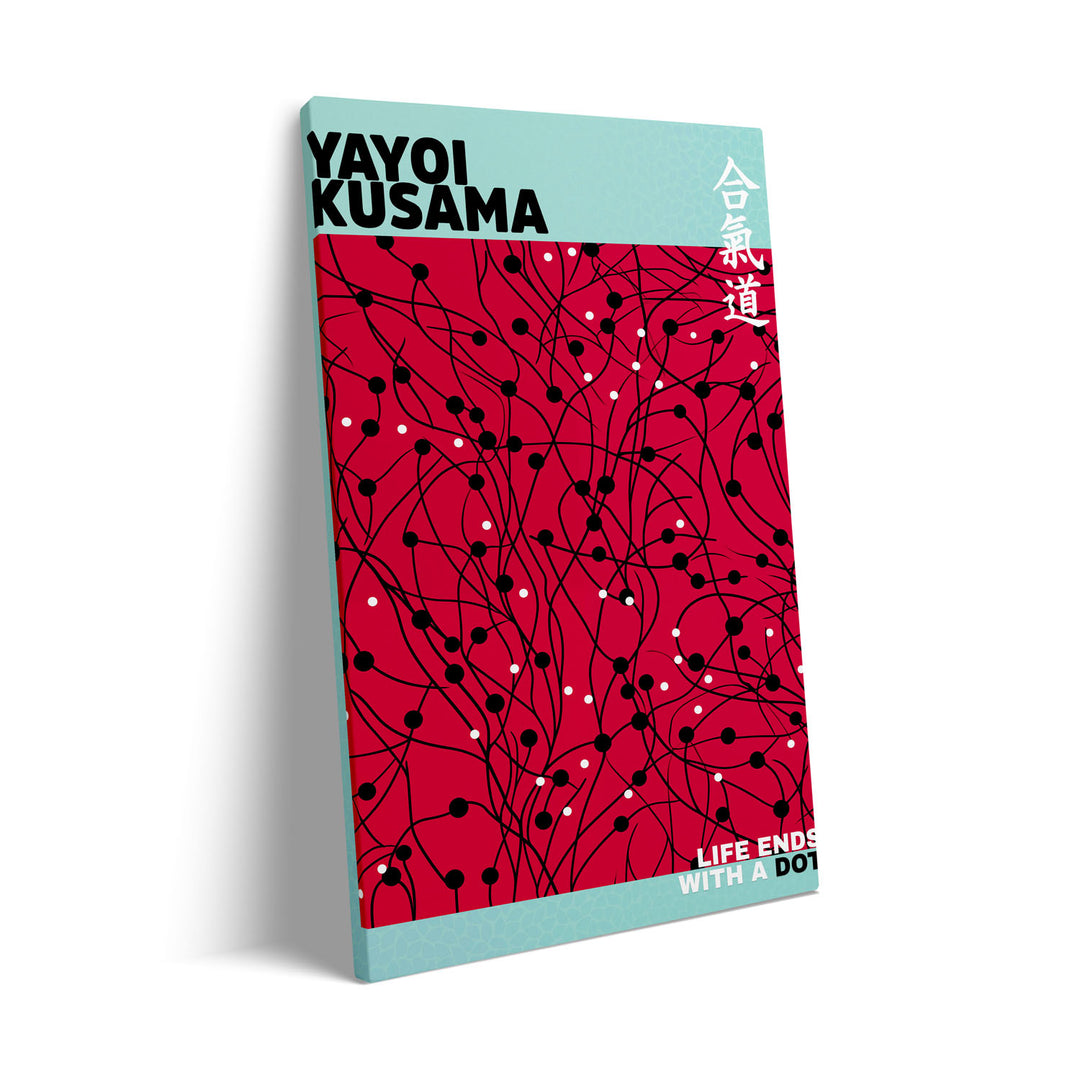 Unique life-ends-with-a-dot-yayoi-kusama- Beautiful framed art print available at Raremango