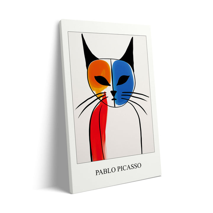 Unique two-colored-cat-pablo-picasso- Beautiful framed art print available at Raremango