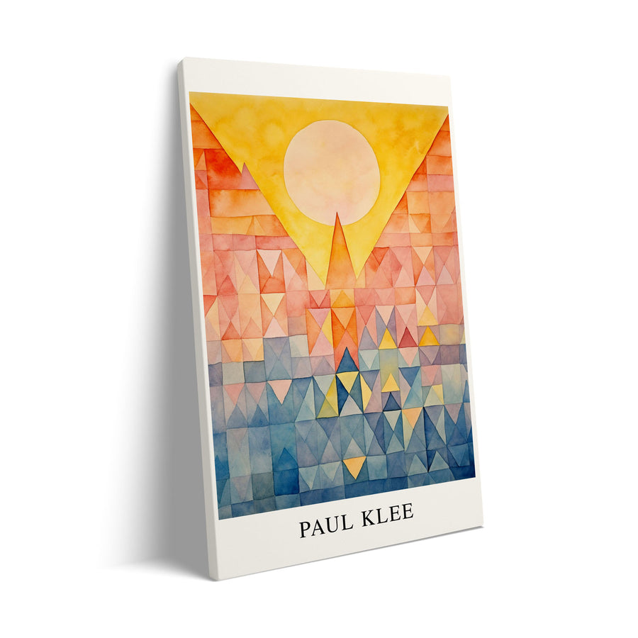 Unique castle-sun-paul-klee- Beautiful framed art print available at Raremango