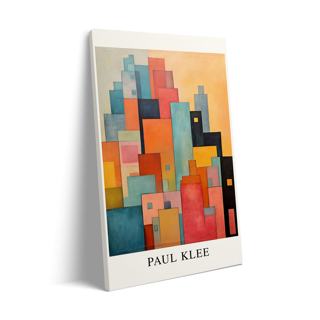 Unique rooftop-rythms-paul-klee- Beautiful framed art print available at Raremango