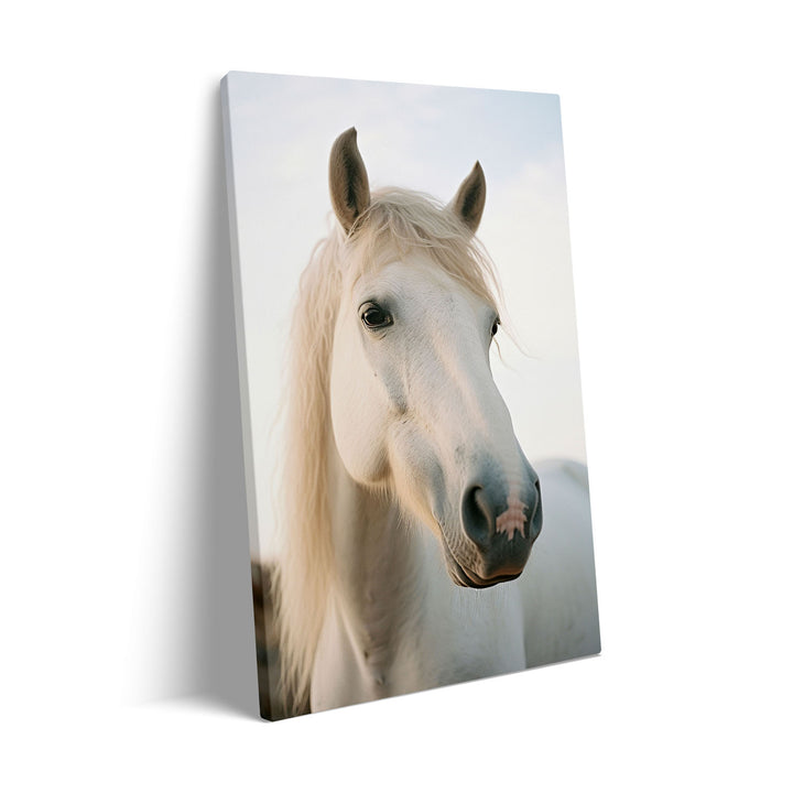 Unique white-horse- Beautiful framed art print available at Raremango