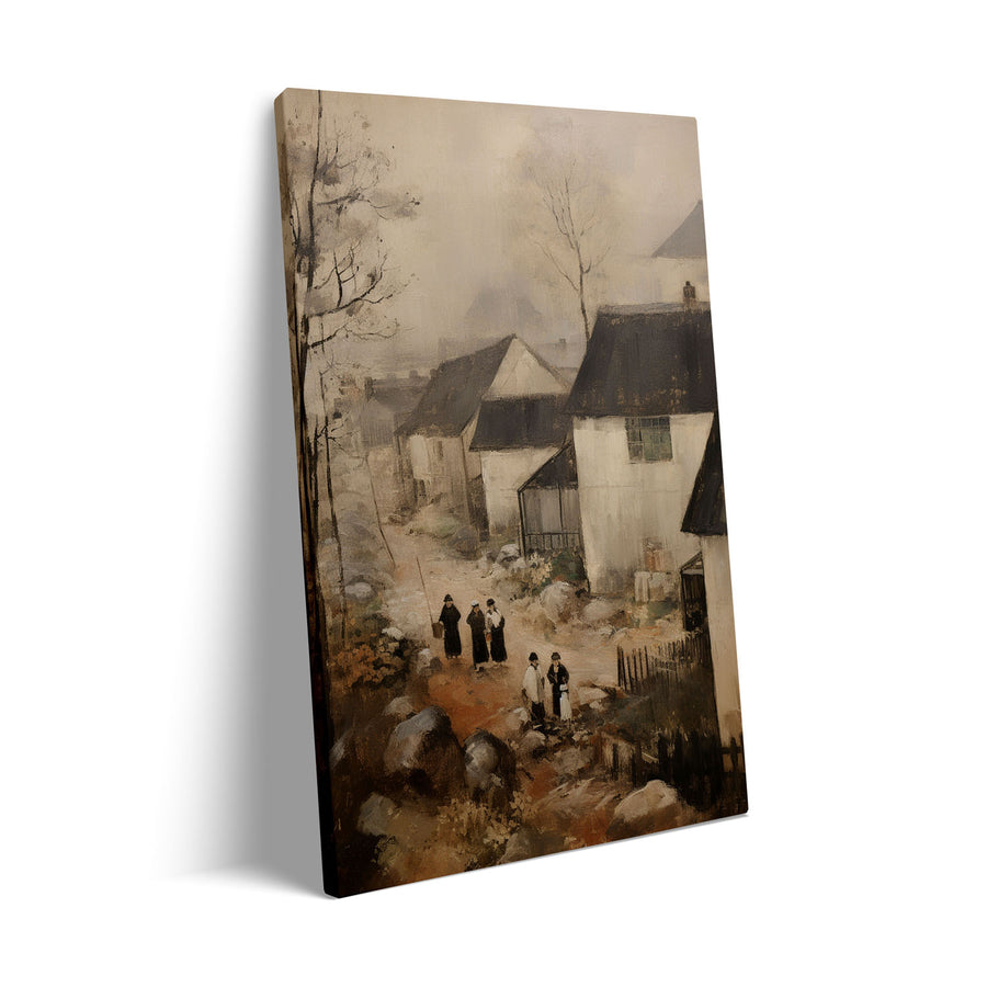 Unique winter-cottages- Beautiful framed art print available at Raremango