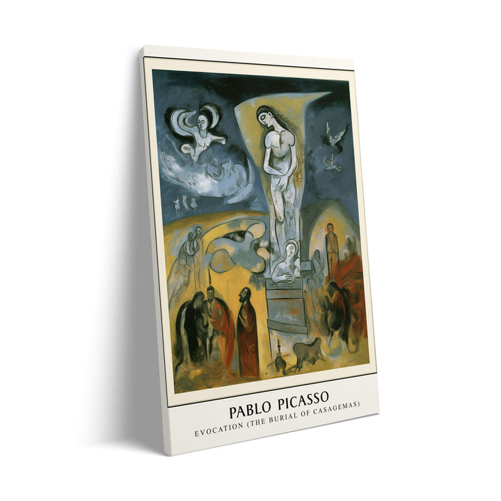 Unique evocation-the-burial-of-casagemas-pablo-picasso- Beautiful framed art print available at Raremango