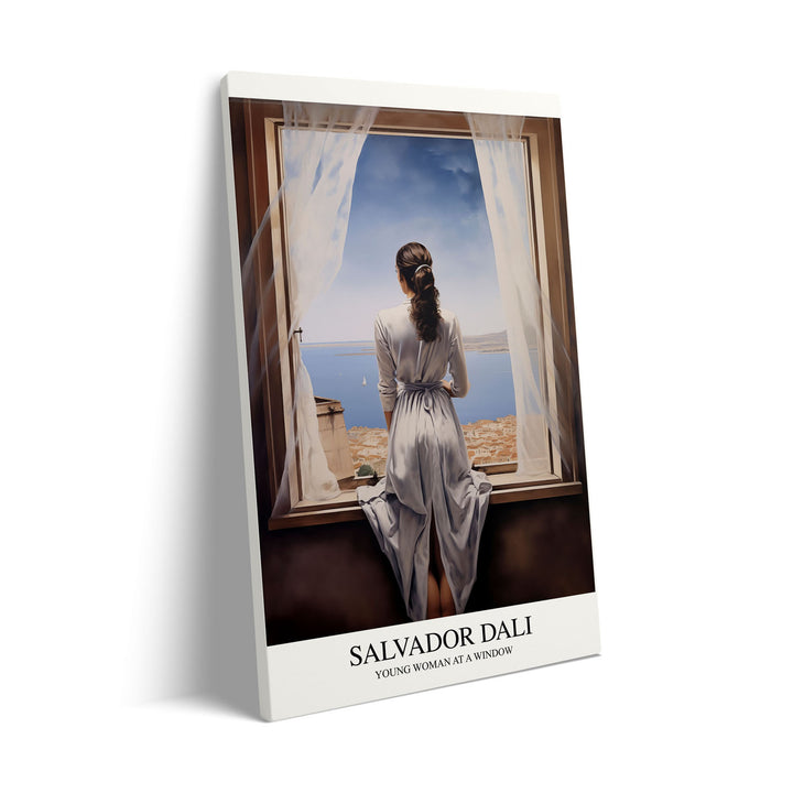 Unique young-woman-at-a-window-salvador-dali- Beautiful framed art print available at Raremango