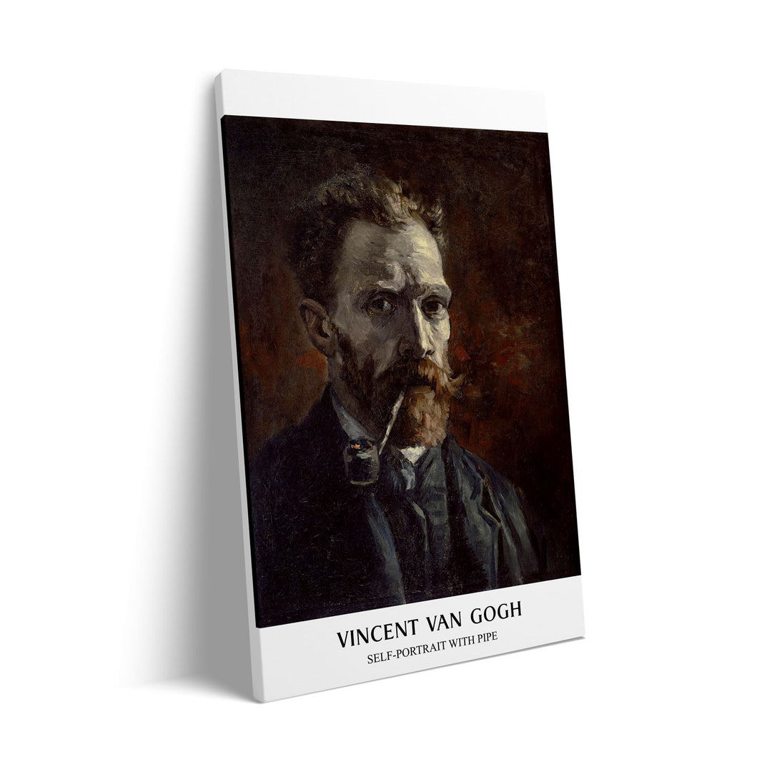 Unique self-portrait-with-pipe-vincent-van-gogh- Beautiful framed art print available at Raremango