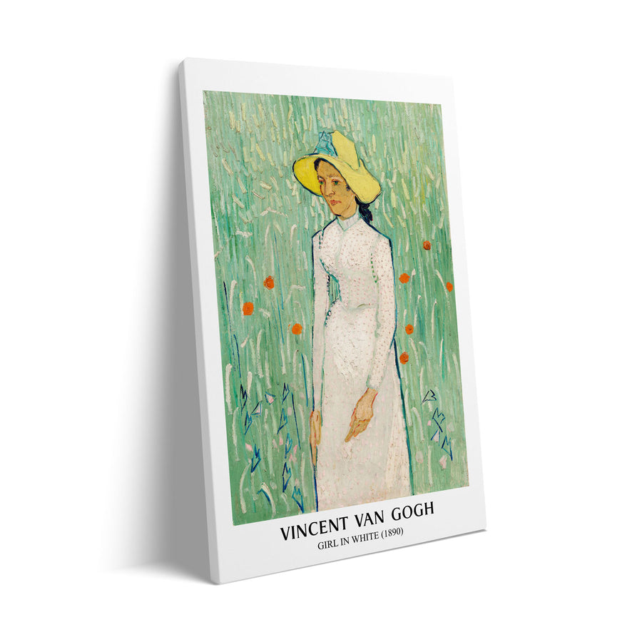 Unique girl-in-white-vincent-van-gogh- Beautiful framed art print available at Raremango