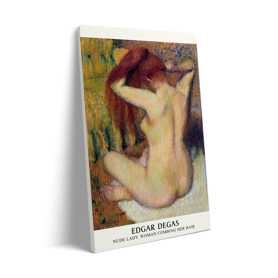 Unique woman-combing-her-hair-edgar-degas- Beautiful framed art print available at Raremango