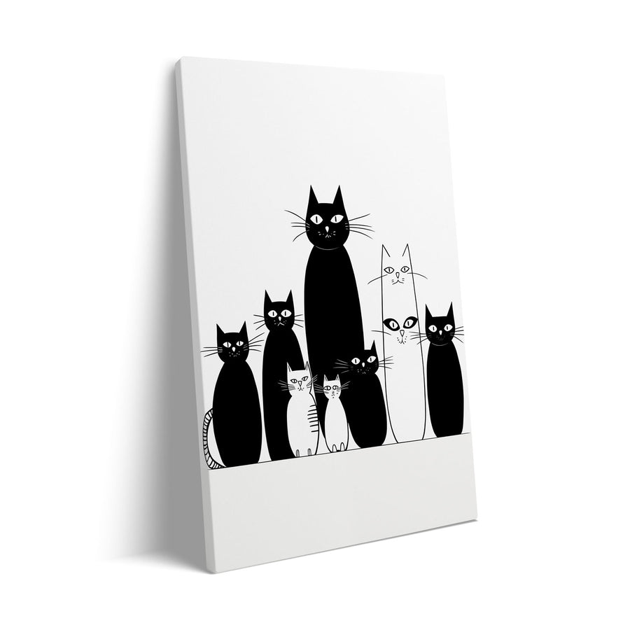 Unique black-and-white-cats- Beautiful framed art print available at Raremango