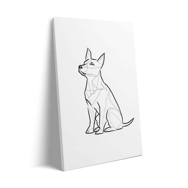 geometric-dog art print - High-quality canvas print from Raremango