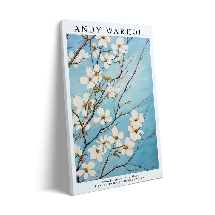 flowers-in-sky-andy-warhol art print - High-quality canvas print from Raremango