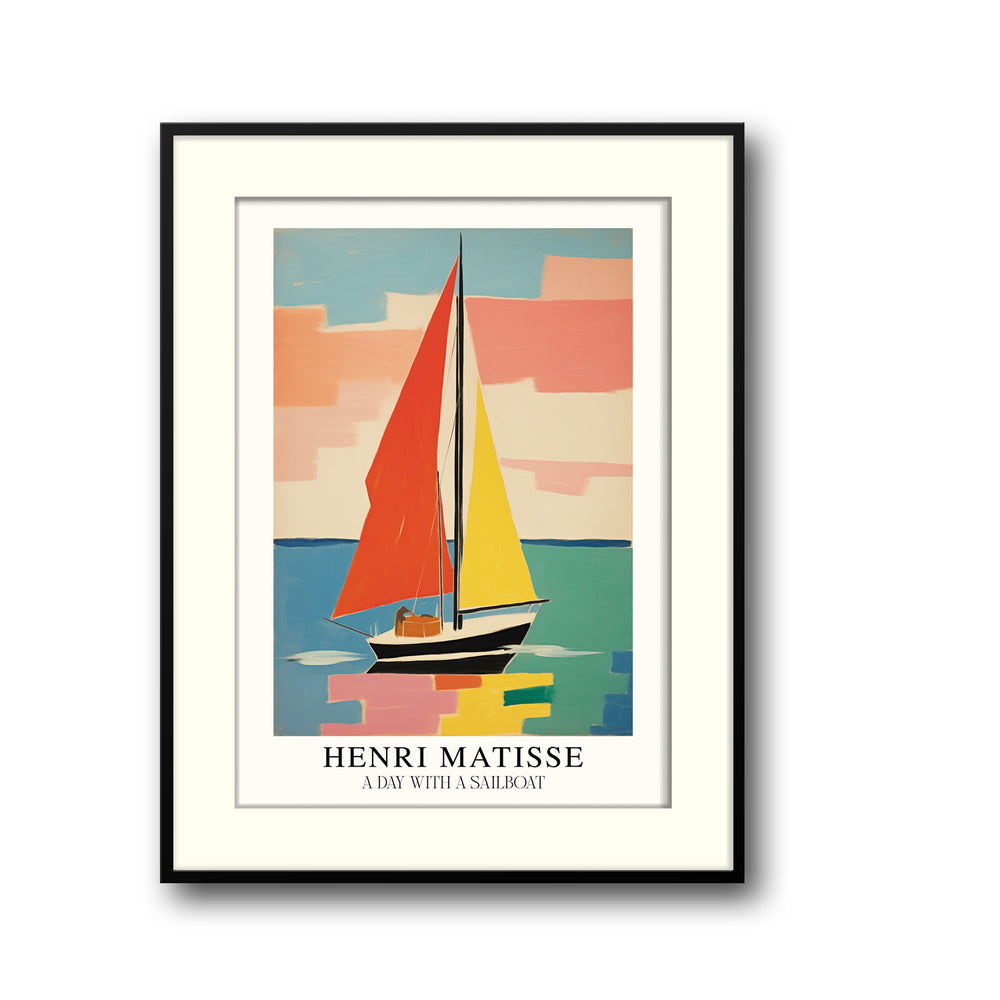 Unique a-day-with-a-sailboat-henri-matisse- Beautiful framed art print available at Raremango