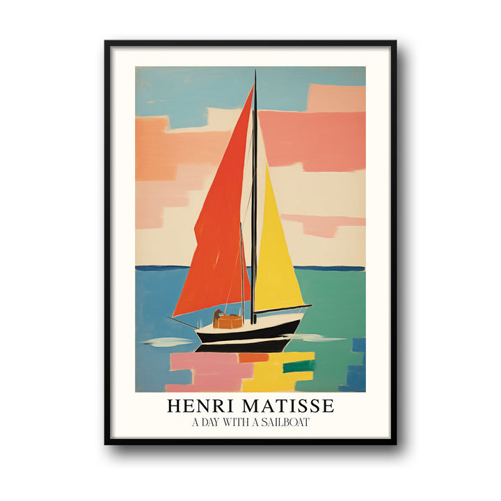 Unique a-day-with-a-sailboat-henri-matisse- Beautiful framed art print available at Raremango