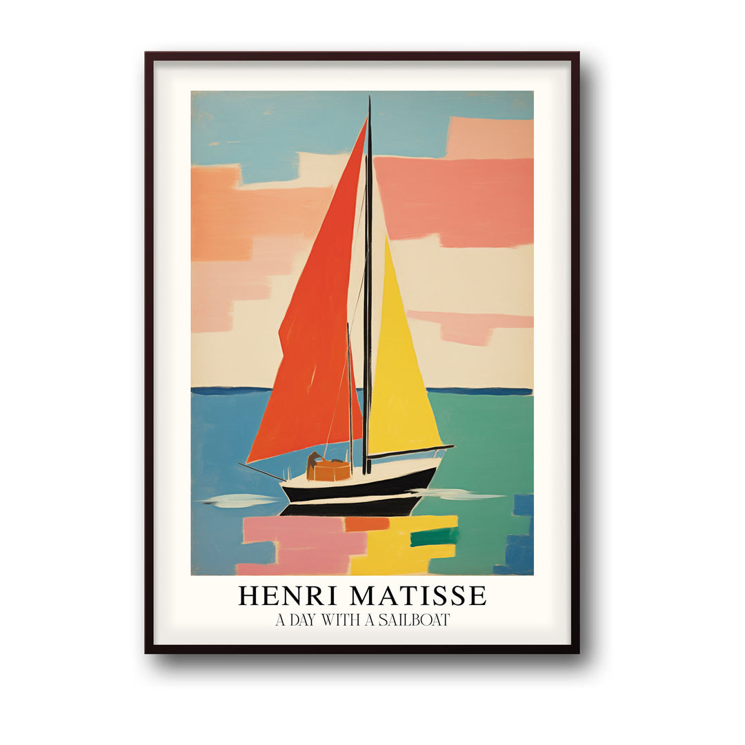 Unique a-day-with-a-sailboat-henri-matisse- Beautiful framed art print available at Raremango