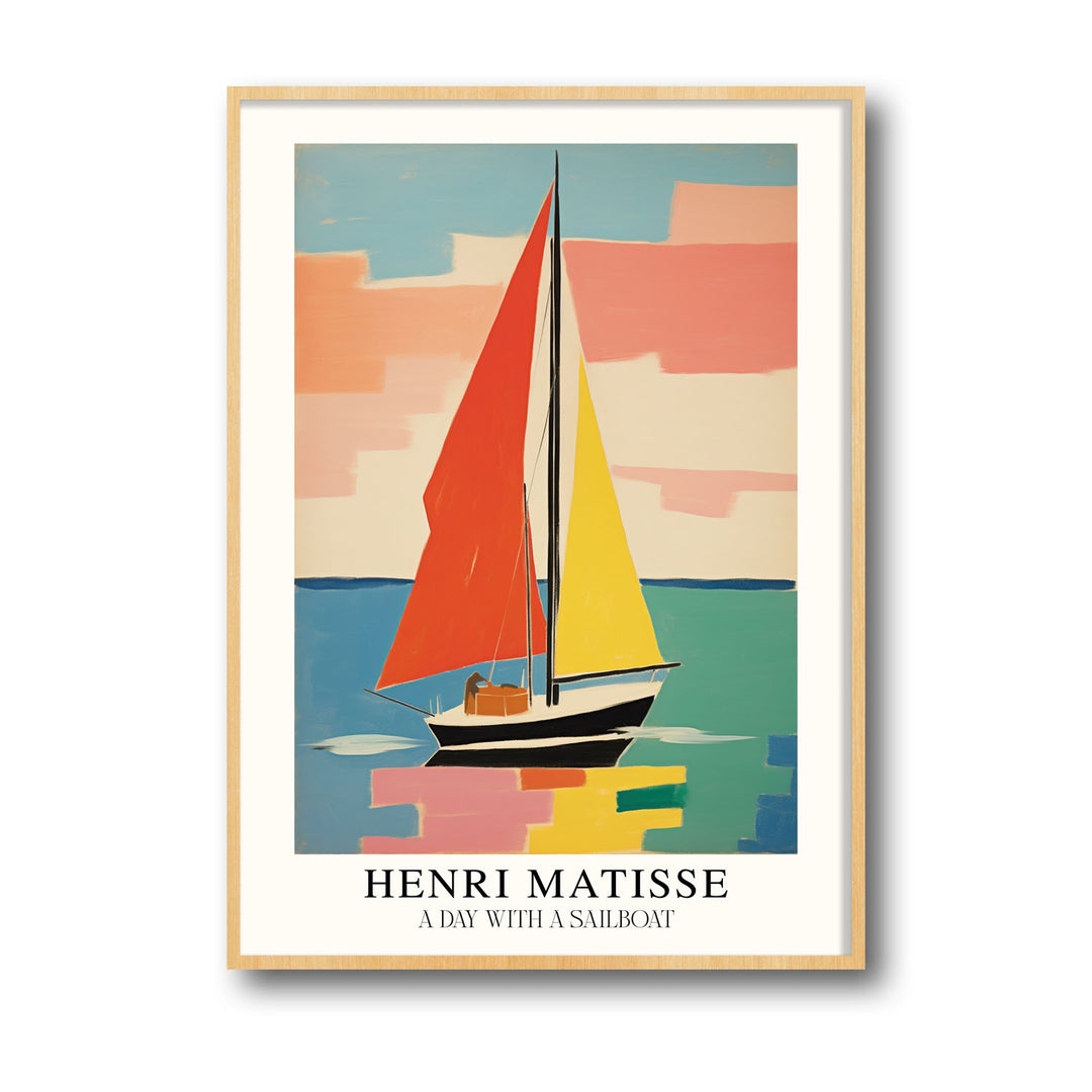 Unique a-day-with-a-sailboat-henri-matisse- Beautiful framed art print available at Raremango