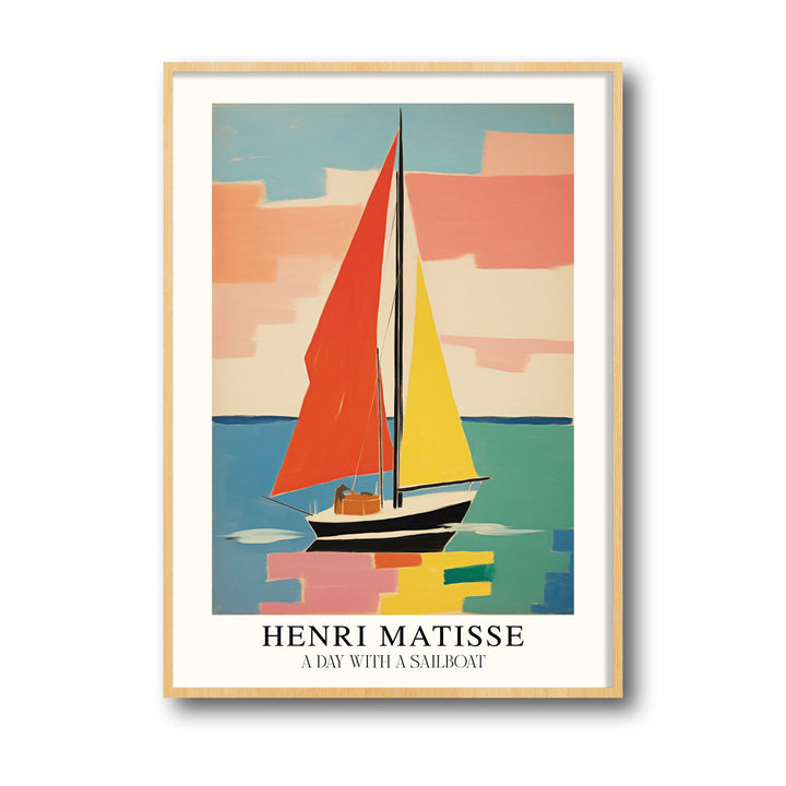 Unique a-day-with-a-sailboat-henri-matisse- Beautiful framed art print available at Raremango