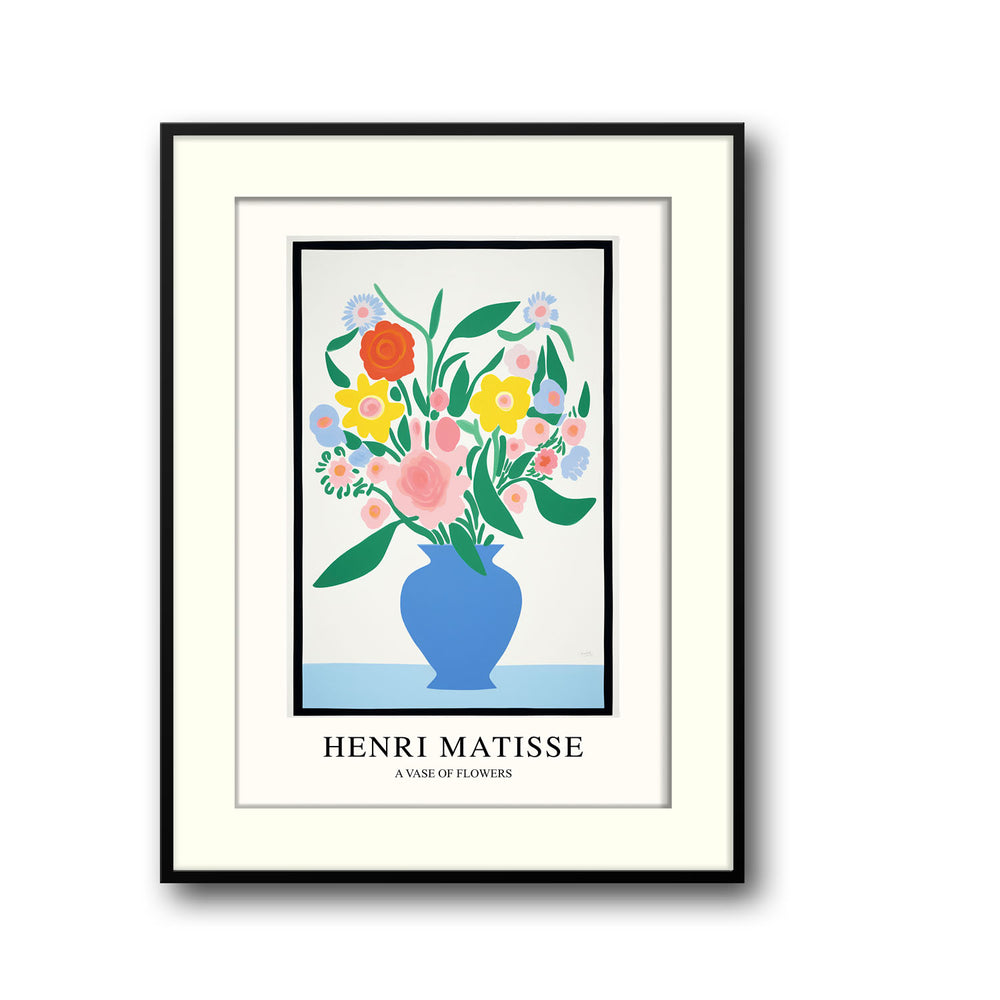 Unique a-vase-of-flowers-henri-matisse- Beautiful framed art print available at Raremango