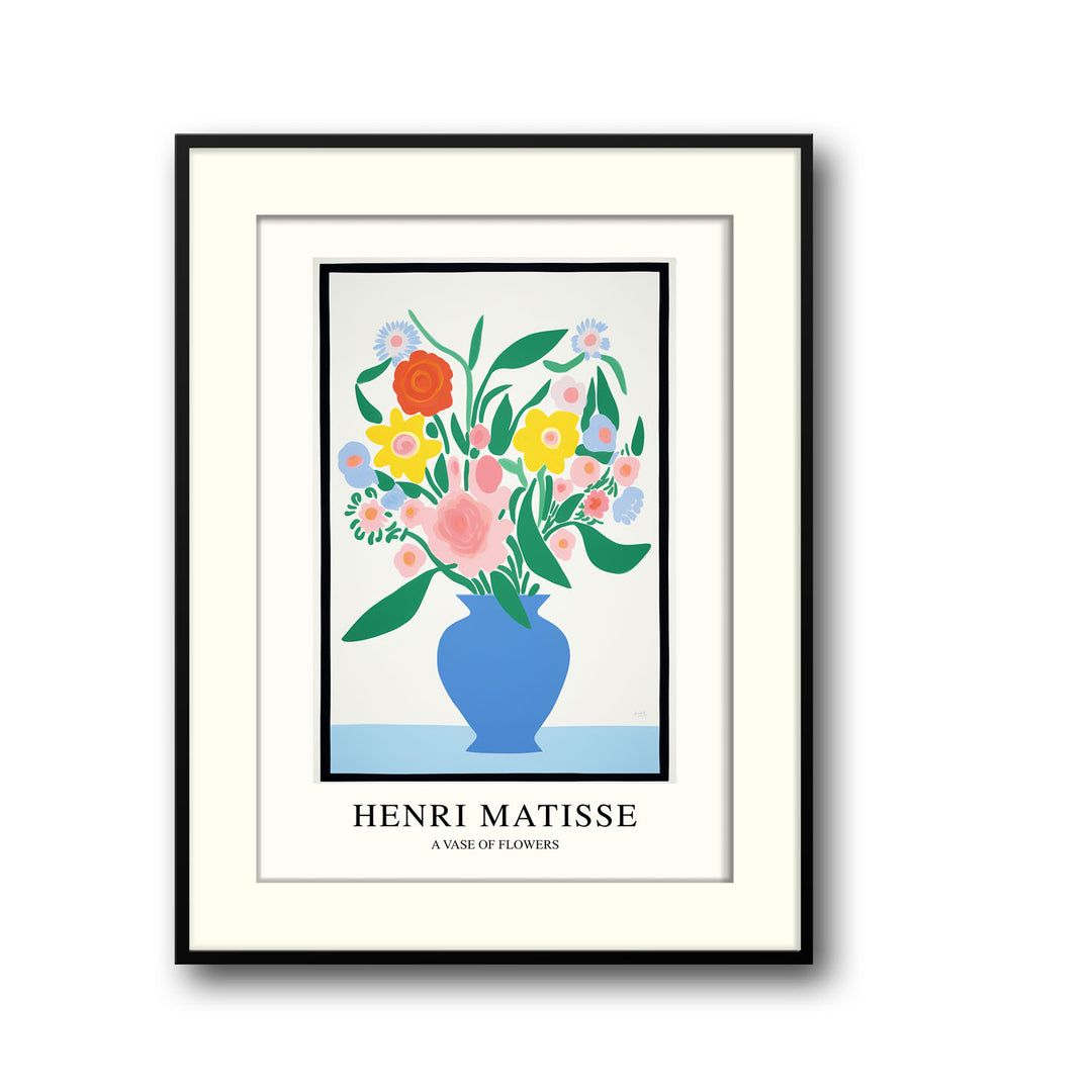 Unique a-vase-of-flowers-henri-matisse- Beautiful framed art print available at Raremango