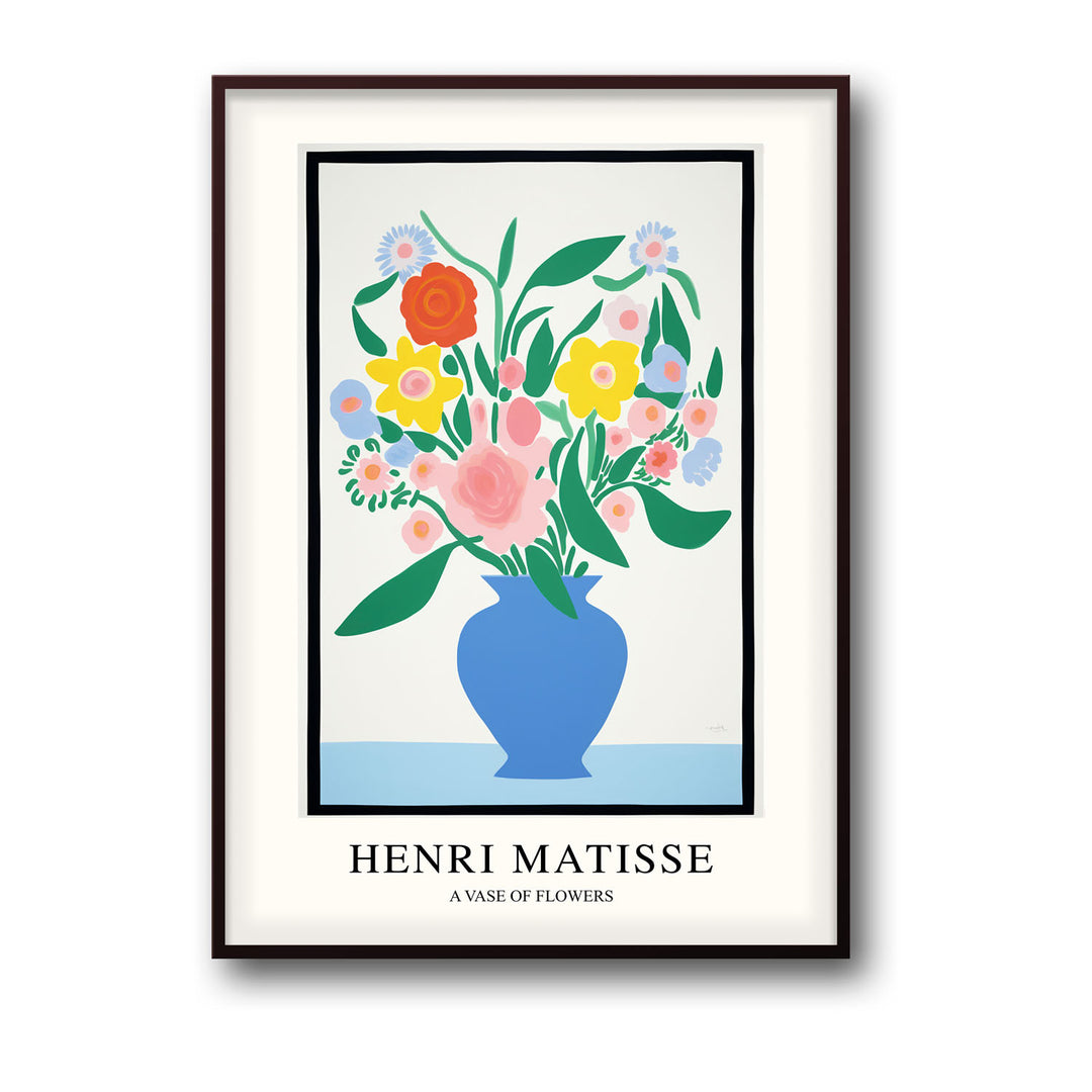 Unique a-vase-of-flowers-henri-matisse- Beautiful framed art print available at Raremango