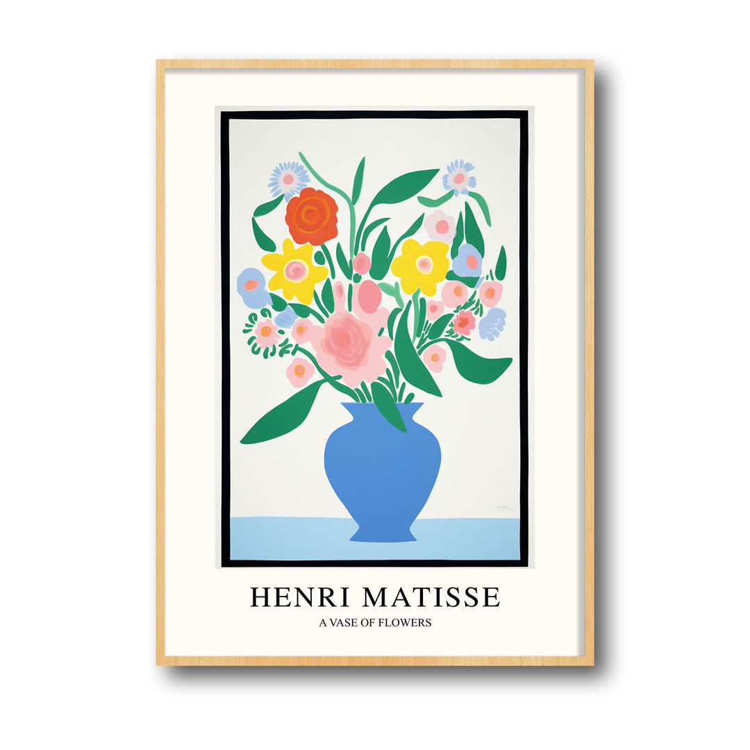 Unique a-vase-of-flowers-henri-matisse- Beautiful framed art print available at Raremango