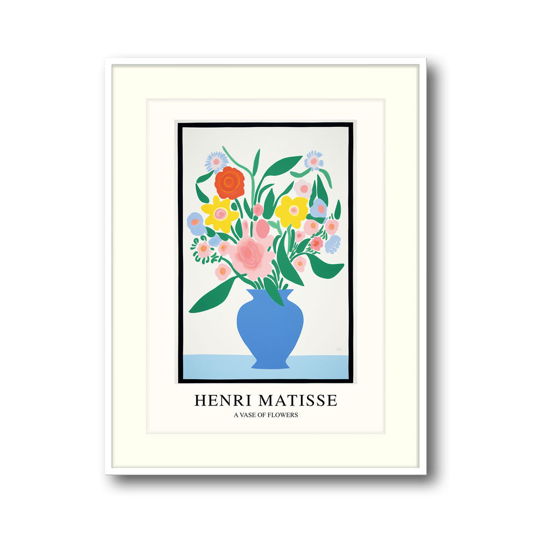 Unique a-vase-of-flowers-henri-matisse- Beautiful framed art print available at Raremango