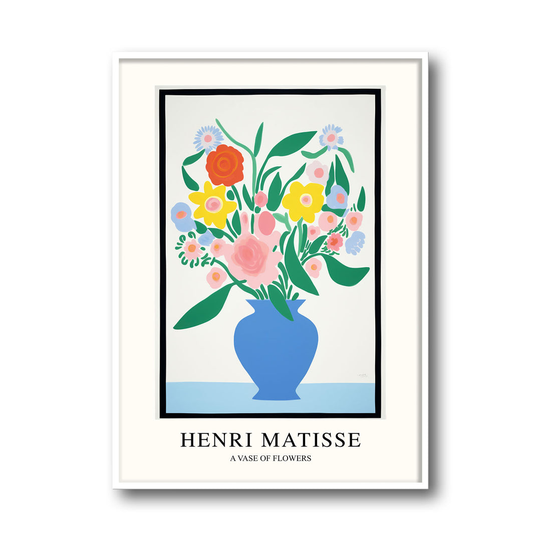 Unique a-vase-of-flowers-henri-matisse- Beautiful framed art print available at Raremango