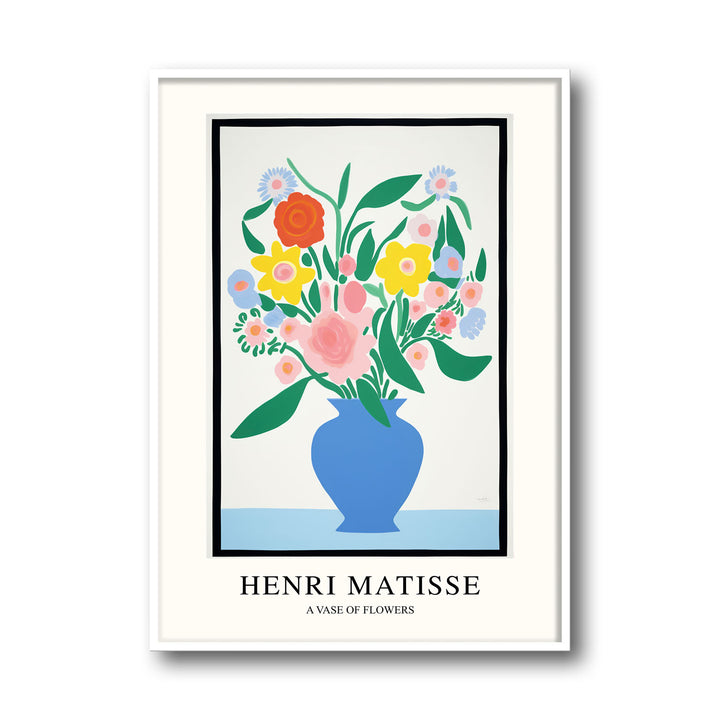 Unique a-vase-of-flowers-henri-matisse- Beautiful framed art print available at Raremango