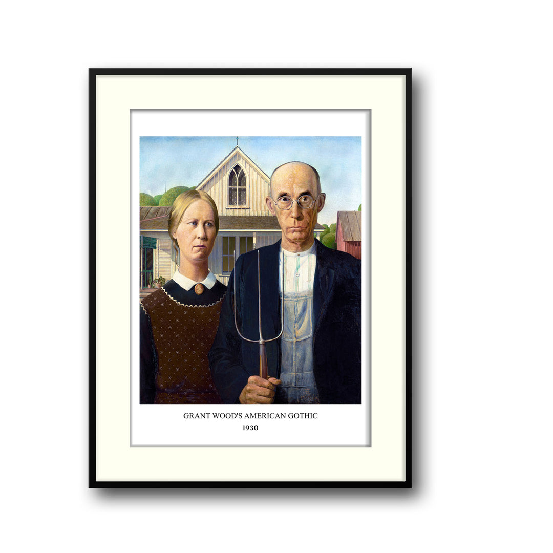 Unique american-gothic- Beautiful framed art print available at Raremango