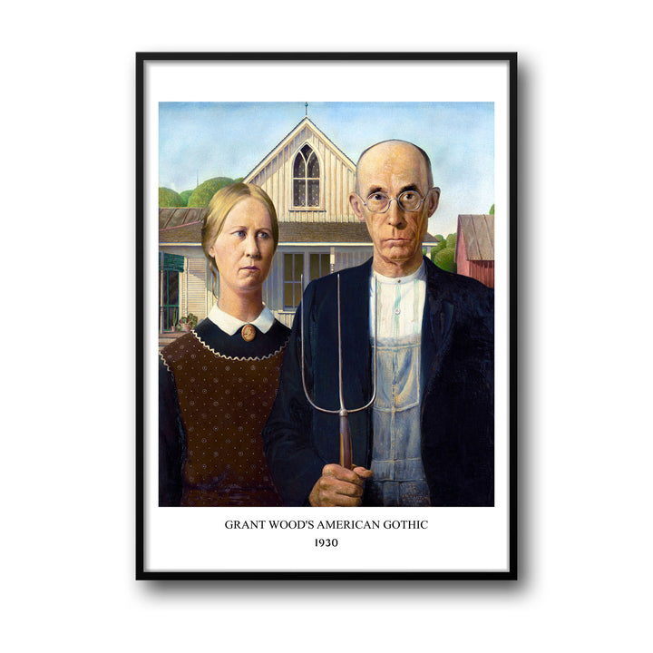 Unique american-gothic- Beautiful framed art print available at Raremango