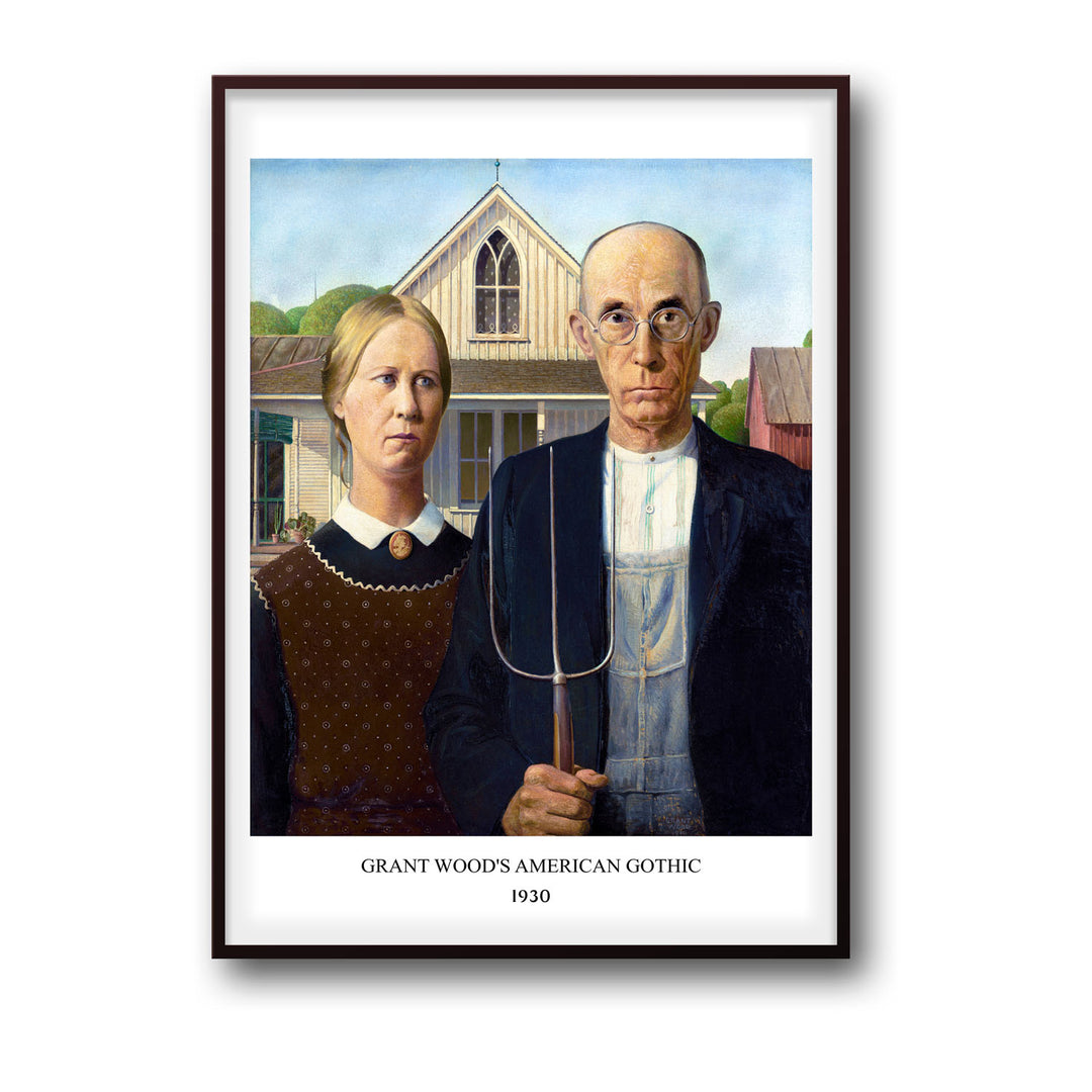 Unique american-gothic- Beautiful framed art print available at Raremango