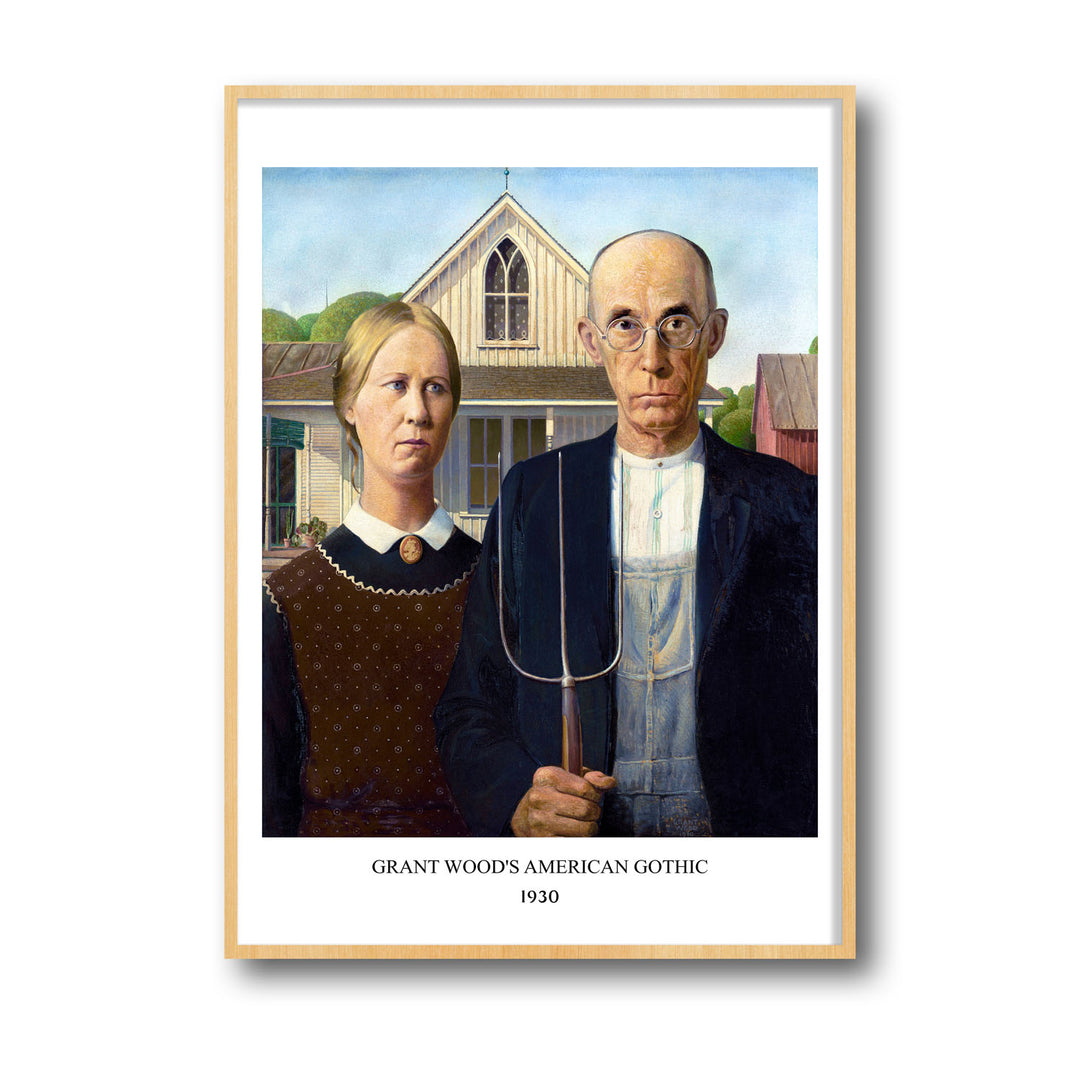 Unique american-gothic- Beautiful framed art print available at Raremango