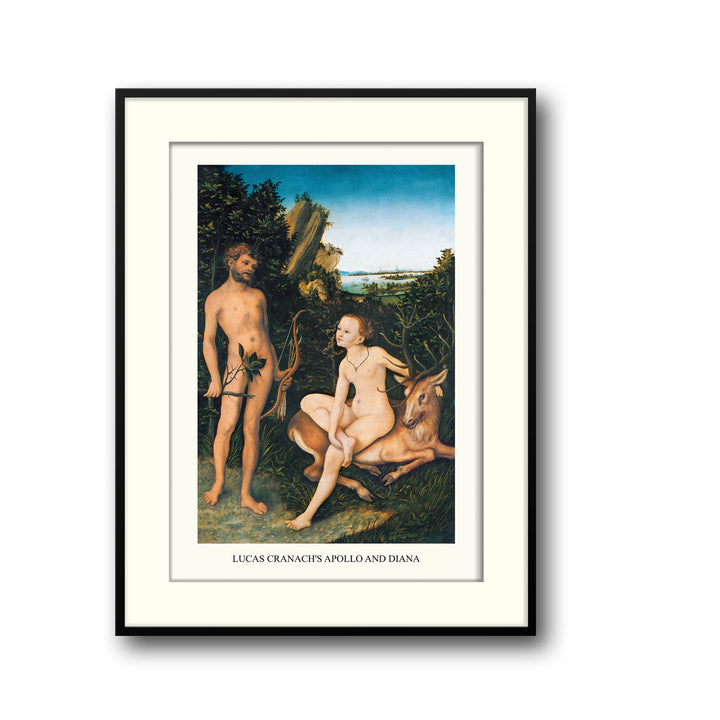 Unique apollo-and-diana-lucas-cranach-the-elder- Beautiful framed art print available at Raremango