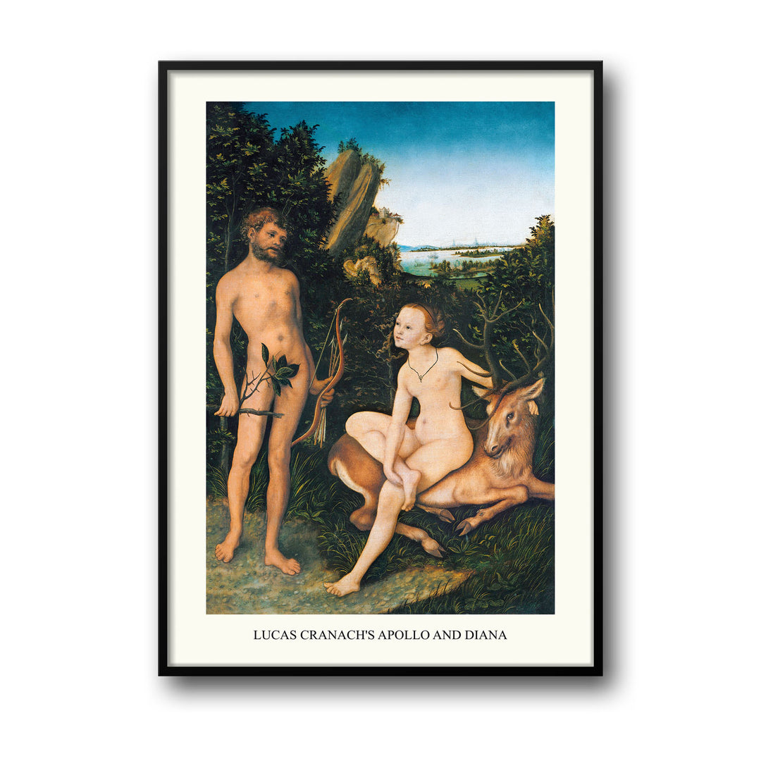 Unique apollo-and-diana-lucas-cranach-the-elder- Beautiful framed art print available at Raremango