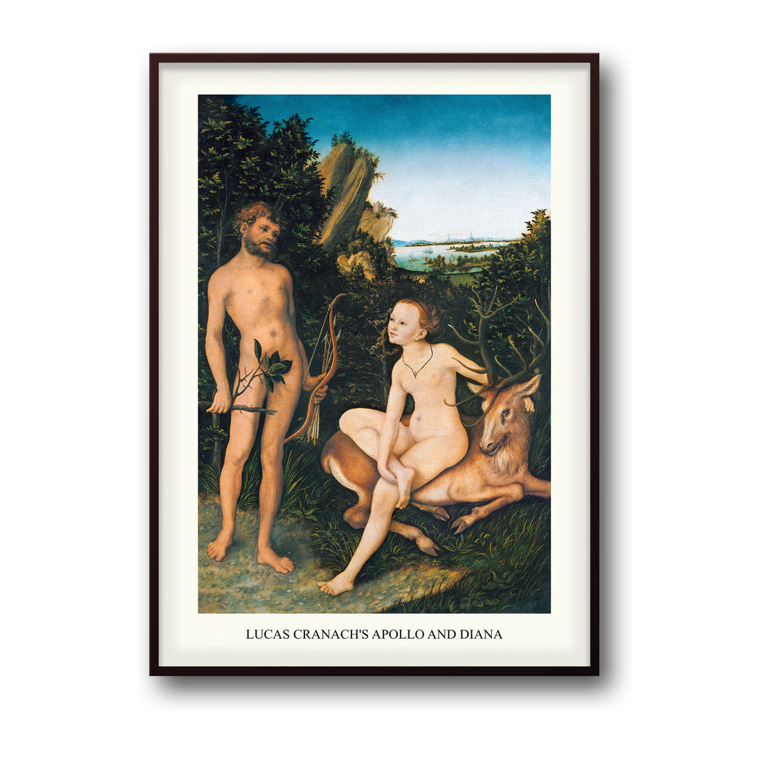 Unique apollo-and-diana-lucas-cranach-the-elder- Beautiful framed art print available at Raremango